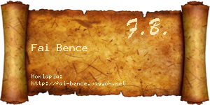 Fai Bence névjegykártya